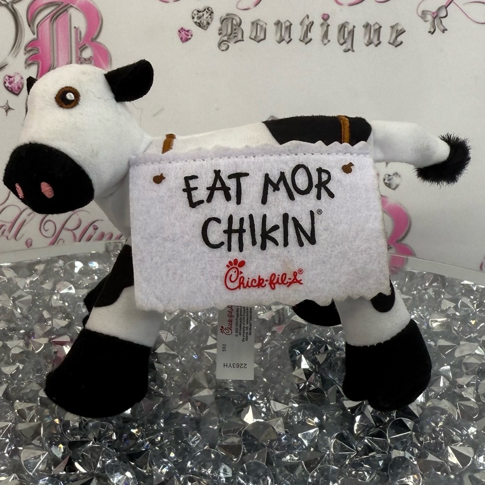 Chick-fil-A Eat Mor Chikin Plush Cow - Black & White
